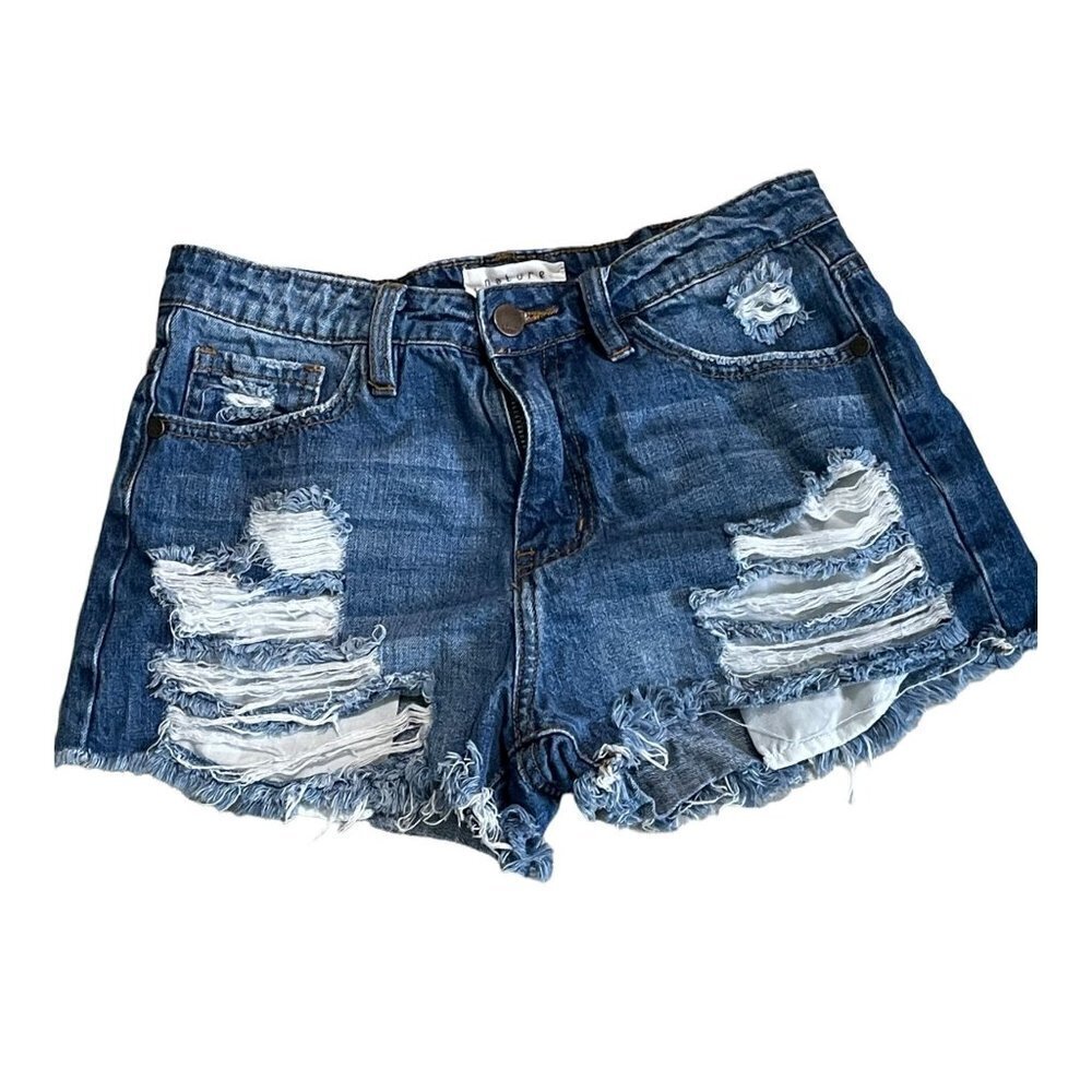 Nature Denim Cut Off Shorts Booty‎ Distressed Size S